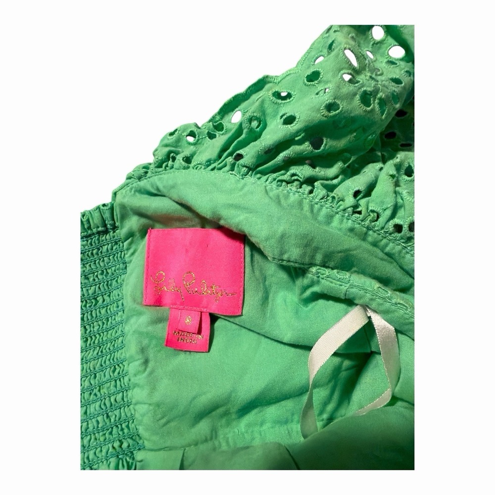 $238 Lilly Pulitzer ASTERIA DRESS Cabana Green Daisy Dreams EYELET 8 Dress - Picture 13 of 16